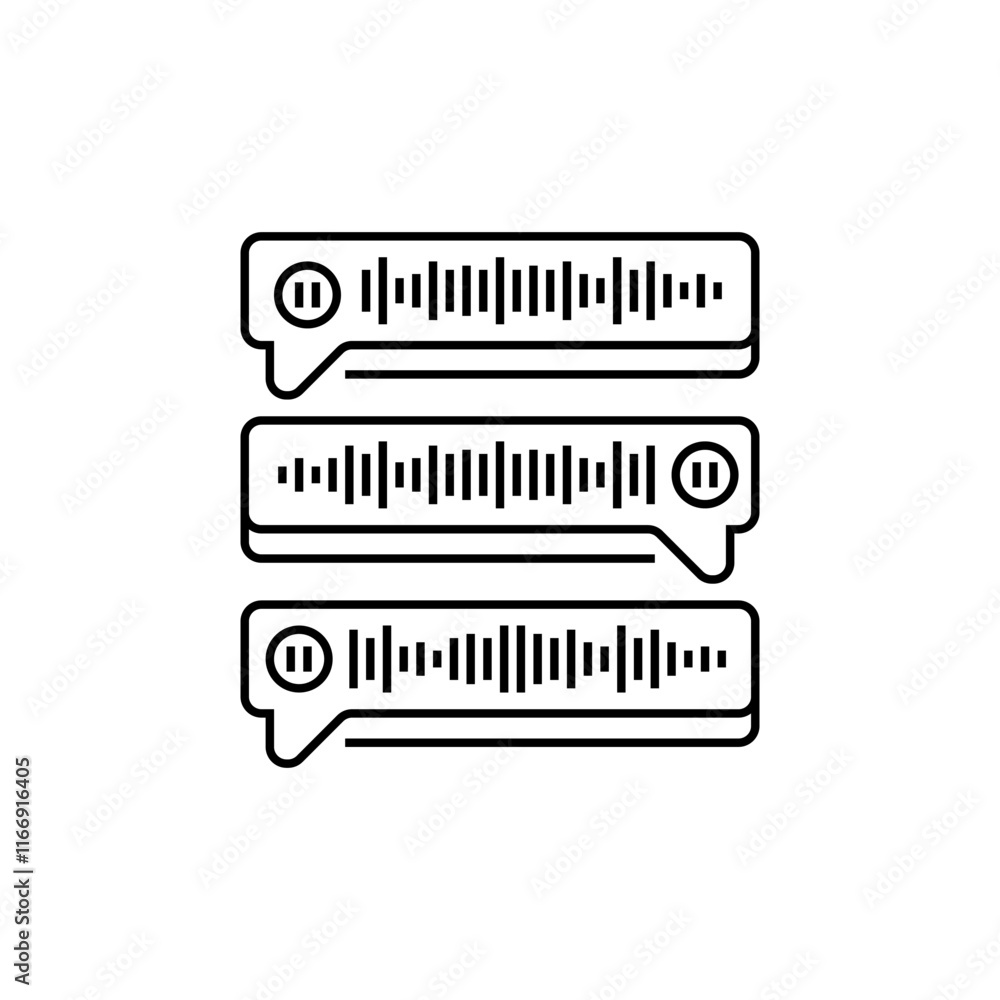 Poster voice bubble line icon. linear style sign for mobile concept and web design. outline vector icon.