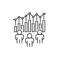 Team Collaboration Line Icon. linear style sign for mobile concept and web design. Outline vector icon.