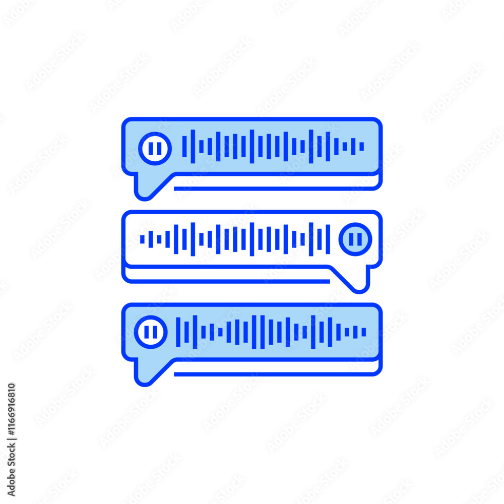 Poster voice bubble line icon. linear style sign for mobile concept and web design. outline vector icon.
