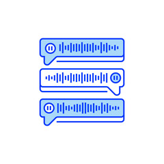 Voice Bubble Line Icon. linear style sign for mobile concept and web design. Outline vector icon.