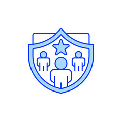 Moderator Line Icon. linear style sign for mobile concept and web design. Outline vector icon.