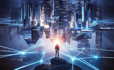 Global communications network concept Diversity business.