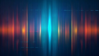 Vibrant Abstract Light Spectrum with Vertical Lines and Gradient Colors, geometric shape abstract technology background 