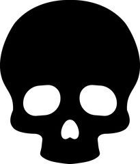 Human skull icon in flat style.