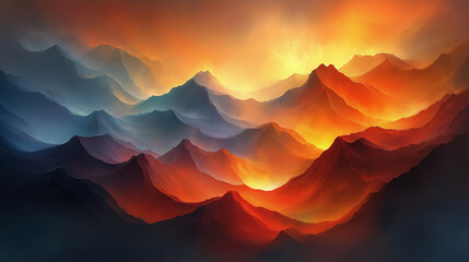 Rainbow colored mountain.