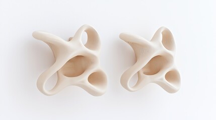 Obraz premium Modern Abstract 3D-Printed Wall Hooks with Stylish Design for Practical Storage Solutions.