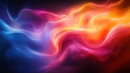 Fototapeta premium Abstract vibrant swirling neon colors, dynamic energy, motion blur, flowing waves, fantasy light.