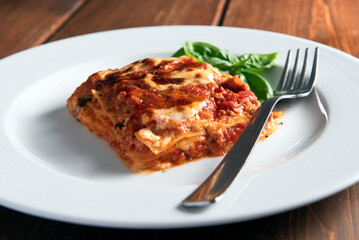 Lasagne alla bolognese, pasta italiana, cibo europeo 