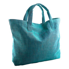 A Turquoise Beach Bag isolated on transparent background
