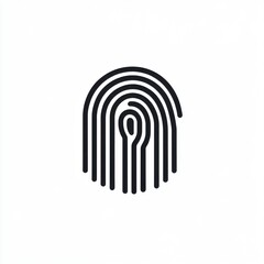 Stylized fingerprint illustration showcasing a modern, minimalist design.