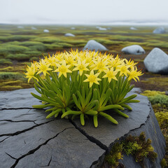 flowers on the rocks