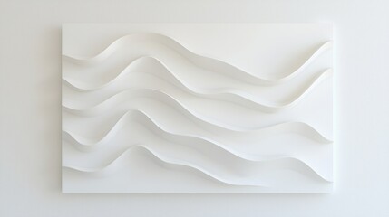 Obraz premium Modern 3D-Printed Layered Wall Art for Stylish Interiors | 3D Render Model with Textured Design on White Background