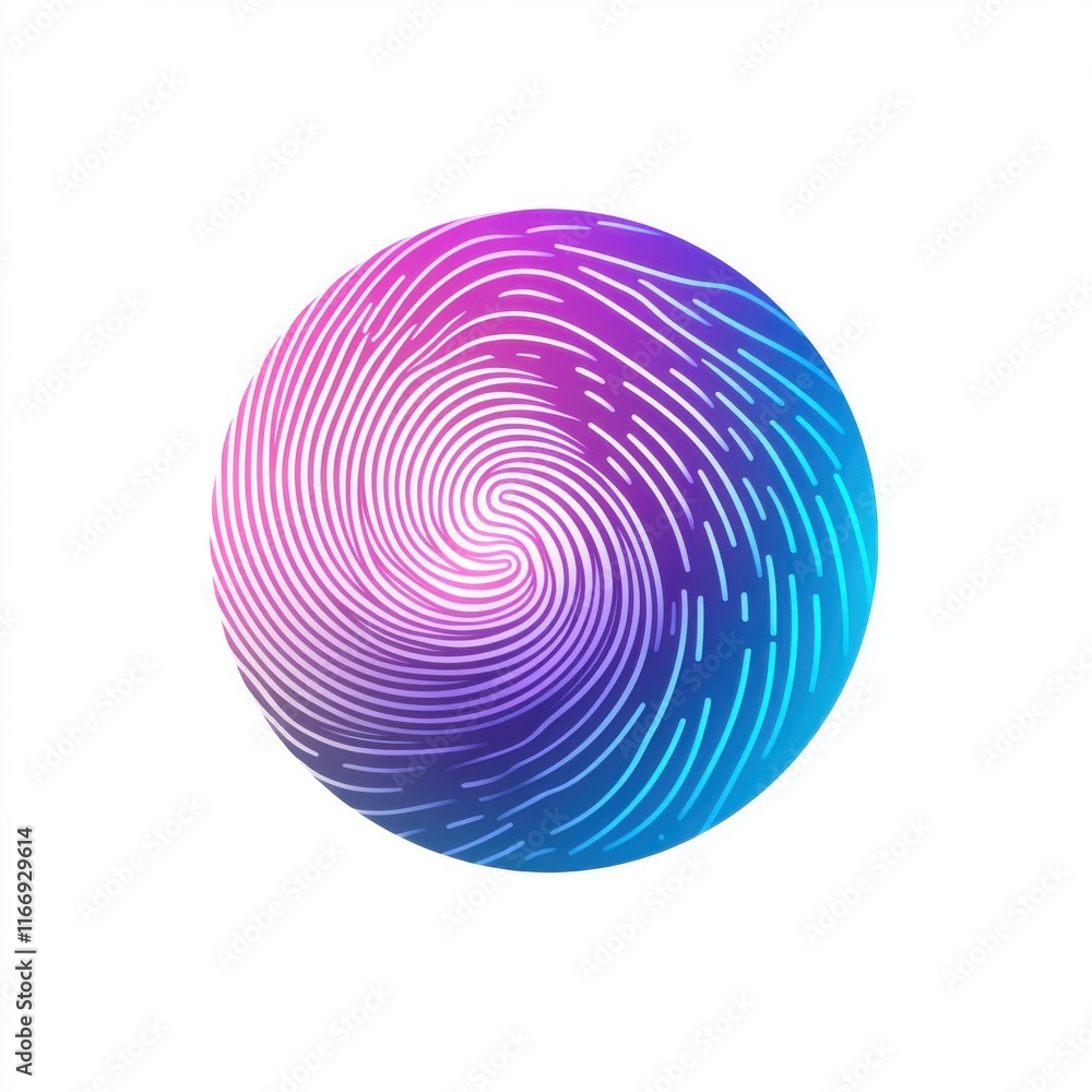 Poster a vibrant swirl of purple and blue lines in a circular pattern, creating a dynamic visual effect.
