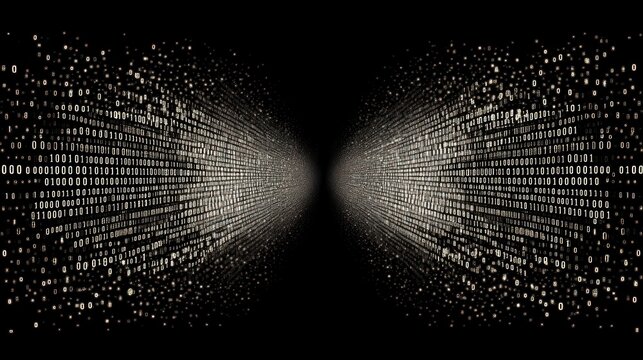 Abstract binary code tunnel.
