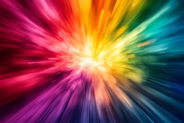 Obraz premium Color Pulse in radiant bursts of shifting hues, Generative AI