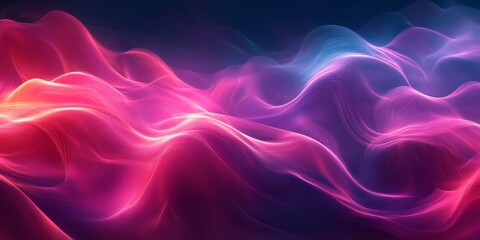 Obraz premium Color Waves flowing in vivid, dynamic swirls, Generative AI