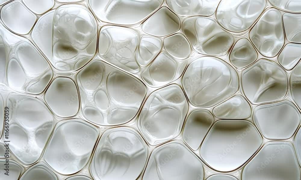 Poster abstract cellular structure: a close-up of interconnected bubbles