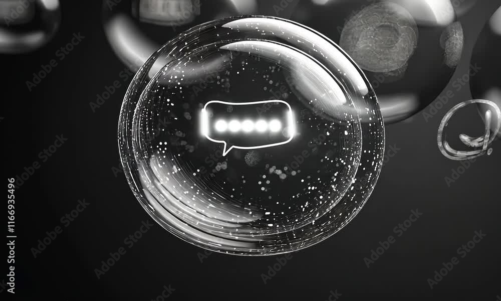 Poster digital communication: message in a bubble