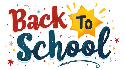 Back to school lettering. Concept of education and new academic year.