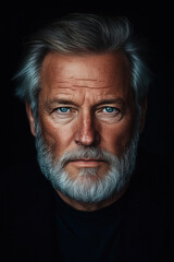 Obraz premium Portrait of an older gentleman with a sense of wisdom