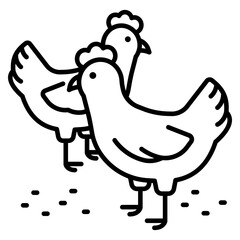 양계장 닭 아이콘