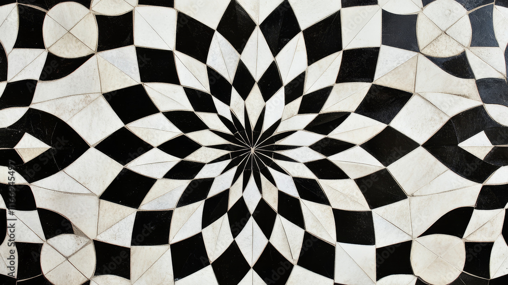 Poster abstract white and black seamless pattern background with decorative arabesque elements