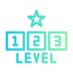 level game Line Gradient Icon