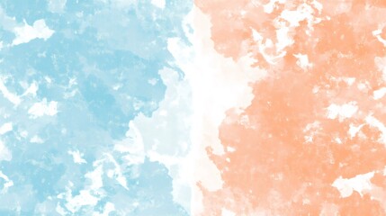 Fototapeta premium Warm and inviting orange and blue watercolor abstract decorative background