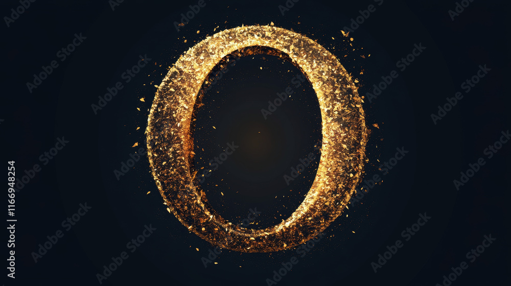 Fototapete set of alphabet symbols and elements of letter o, such a logo. rasterized version also available in 