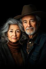 Portrait of friendly seniors with warm smiles on their faces.