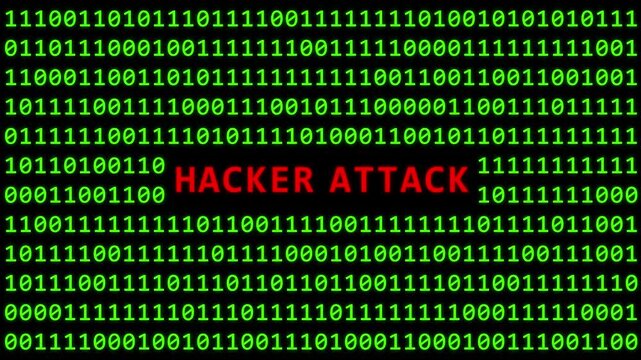 Abstract binary background - Hacker attack