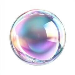 Obraz premium A vibrant, iridescent soap bubble reflecting colors in a mesmerizing swirl.