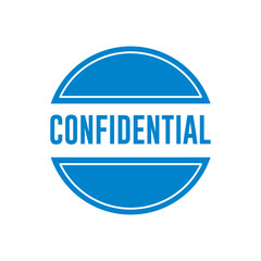 Confidential Rubber stamp icon vector design templates simple and modern concept