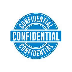 Confidential Rubber stamp icon vector design templates simple and modern concept
