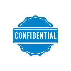 Confidential Rubber stamp icon vector design templates simple and modern concept