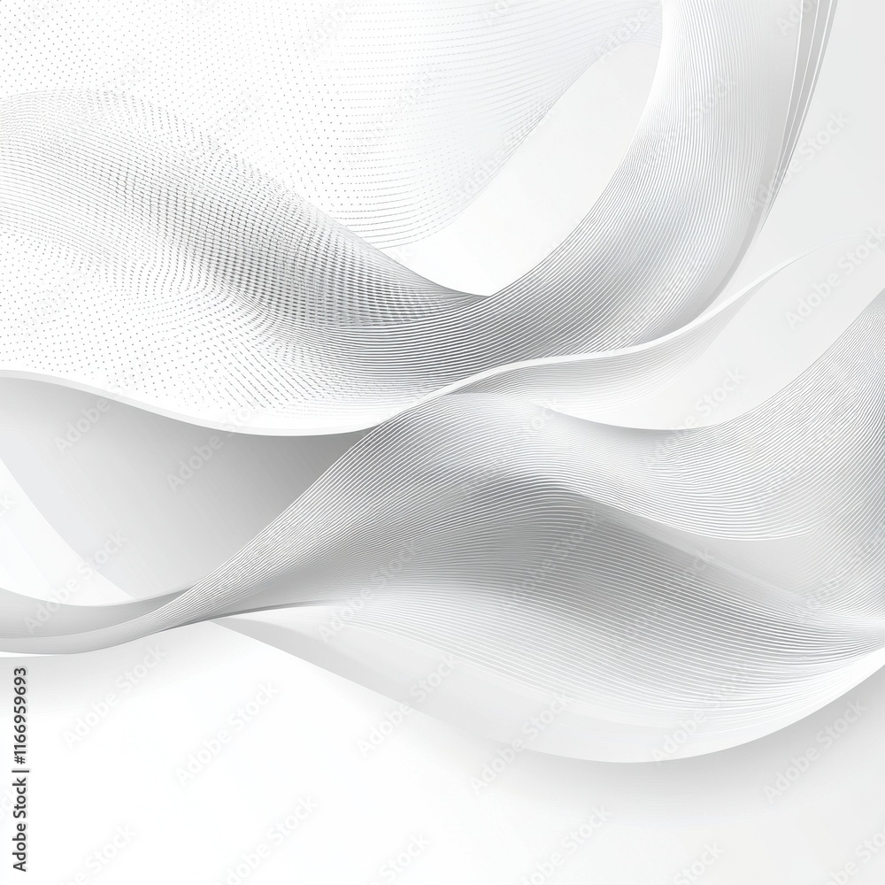 Aufkleber abstract white waves create a serene, modern background with delicate patterns and smooth textures.