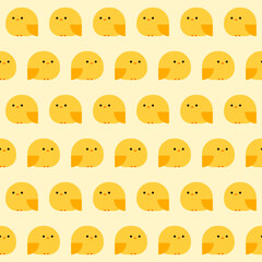 Seamless Chick Pattern – Cute Yellow Baby Birds on Light Background