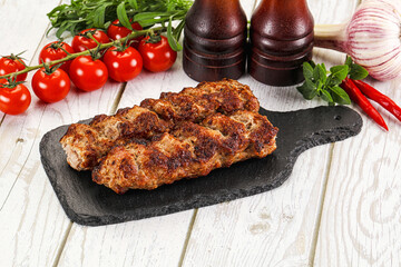 Chicken kebab minced meat and spices