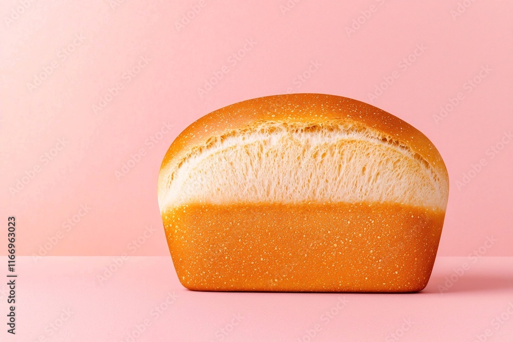 Poster minimalist bread packaging design template with vibrant earth tone color palette and abstract patter
