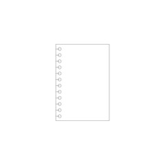 Minimalist Wireframe Spiral Notebook with Lines | Single Page Flat Design
