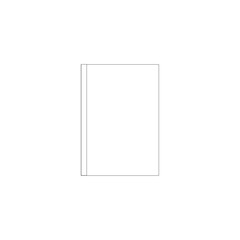 Minimalist Wireframe Open Notebook | Blank Single Page Educational Flat Design