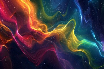 Obraz premium An abstract swirl of vibrant colors creating a mesmerizing cosmic effect.