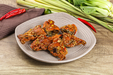 Steamed Spider crab Claws in tamatind sauce