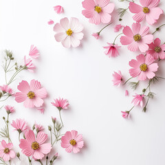 there-is-white-background-with-pink-flowers 