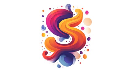 Vibrant abstract design studio digital art creative environment