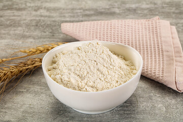 Wheat flour for cooking in the bowl
