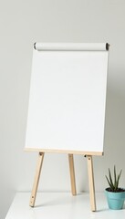 A pristine white whiteboard against a seamless white backdrop , bright, message