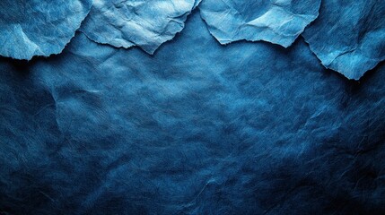 Fototapeta premium Torn blue paper texture background.