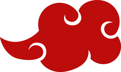 Curly cloud design element vector