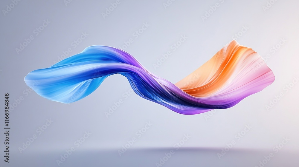 Poster a flowing abstract design with smooth gradients and vibrant colors.